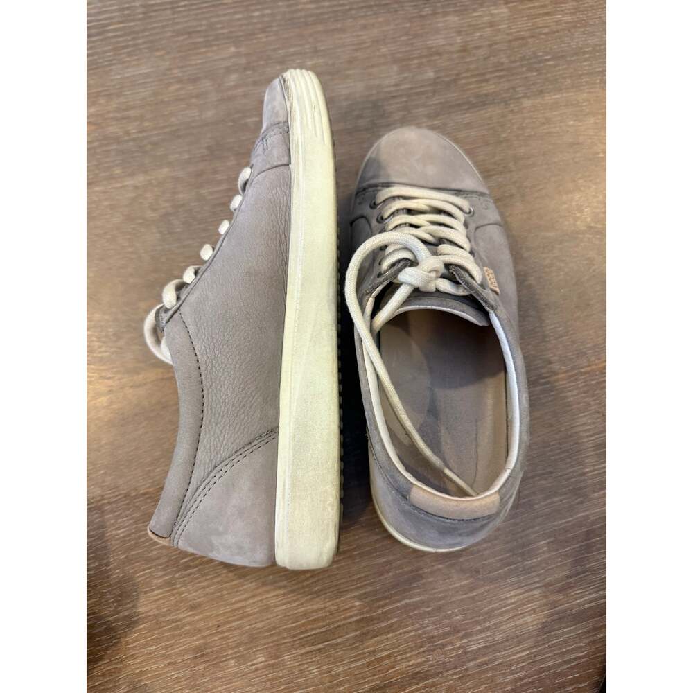 ECCO Soft Lace Sneakers Shoes Gray Women Size EU 37 US 7 - Picture 4 of 10